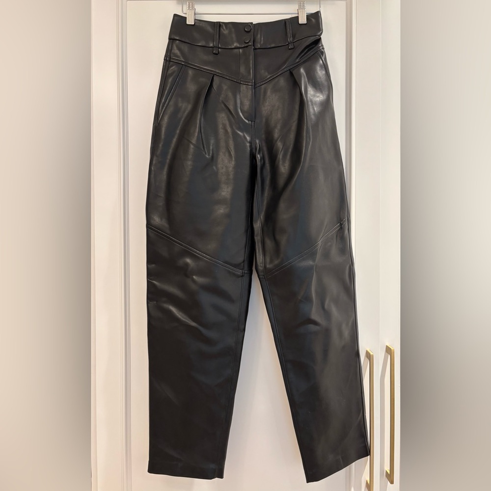Aritzia Wilfred le fou horseshoe Black Leather Pants